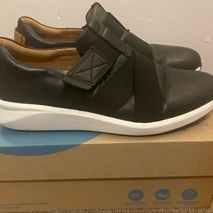 Clark’s walking shoes - the most comfortable shoe you’ll walk in.